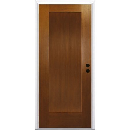 CODEL DOORS 32" x 80" Fir Grain Shaker Exterior Fiberglass Door 2868LHISPFG1PSHK491610BM